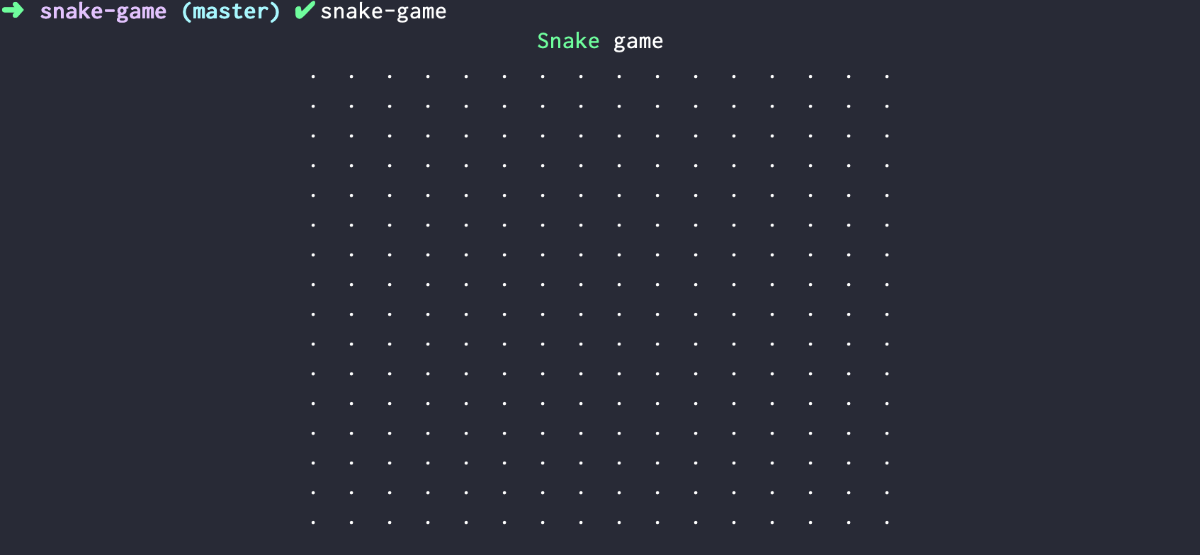 snake game field