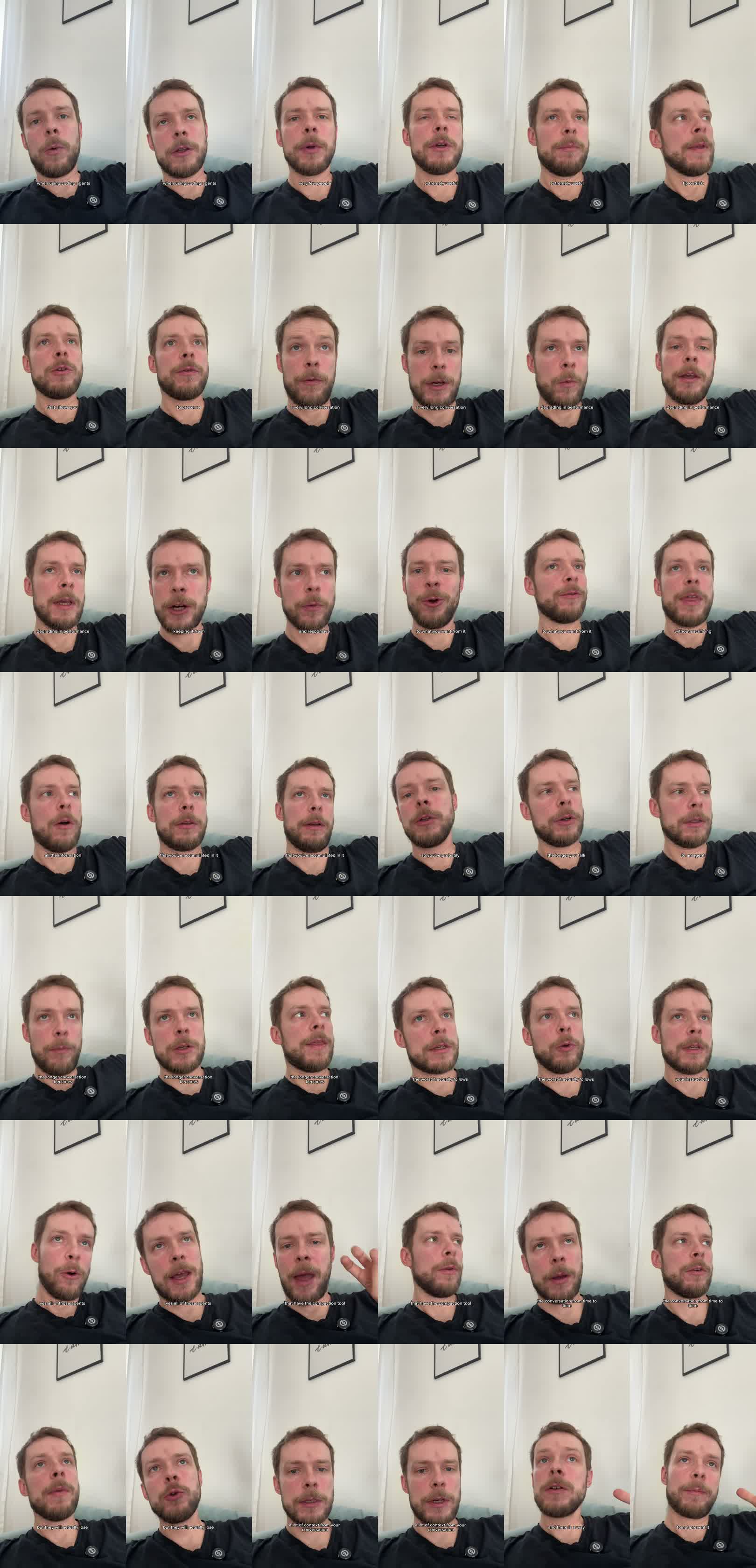 Contact sheet from the subagents video